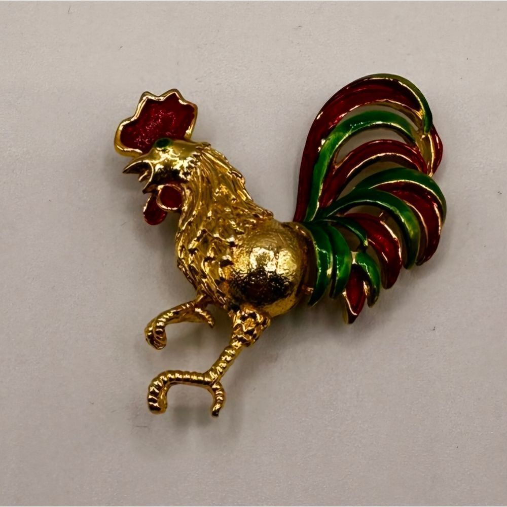 Gerry's gold rooster brooch